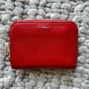 Shinola Red Ziparound Wallet